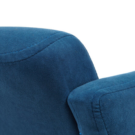 Кресло ТС 61х39х98 см флок хром синий в Казани 