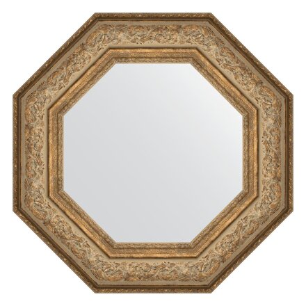 Зеркало в багетной раме Evoform виньетка античная бронза 109 мм 60,6х60,6 см в Казани 
