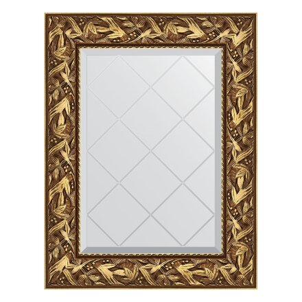 Зеркало с гравировкой в багетной раме Evoform византия золото 99 мм 59x76 см в Казани 