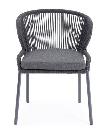 Плетеный стул из роупа Милан темно-серый в Казани 