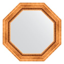 Зеркало в багетной раме Evoform римское золото 88 мм  66,6х66,6 см