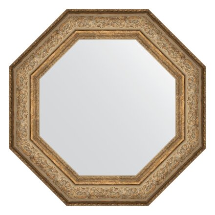Зеркало в багетной раме Evoform виньетка античная бронза 109 мм 70,6х70,6 см в Казани 