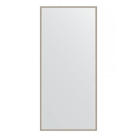 Зеркало в багетной раме Evoform витое серебро 28 мм 68х148 см в Казани 