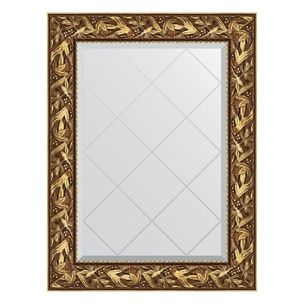 Зеркало с гравировкой в багетной раме Evoform византия золото 99 мм 69x91 см в Казани 