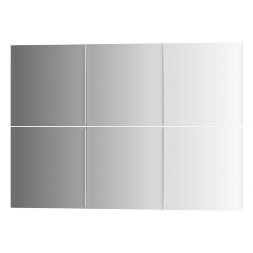 Зеркальная плитка Evoform с фацетом 10 mm - комплект 6 шт квадрат 20х20 см; серебро