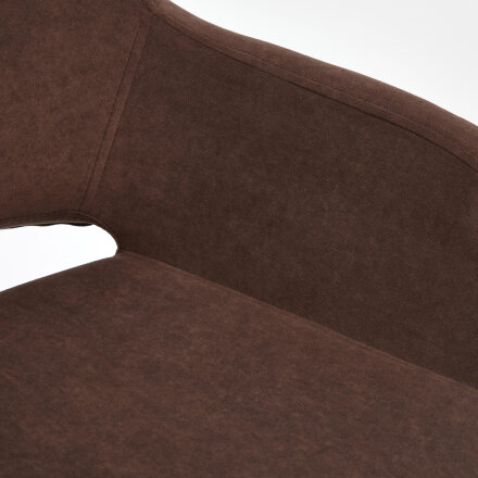 Кресло ТС 66х54х95 см флок хром коричневый в Казани 