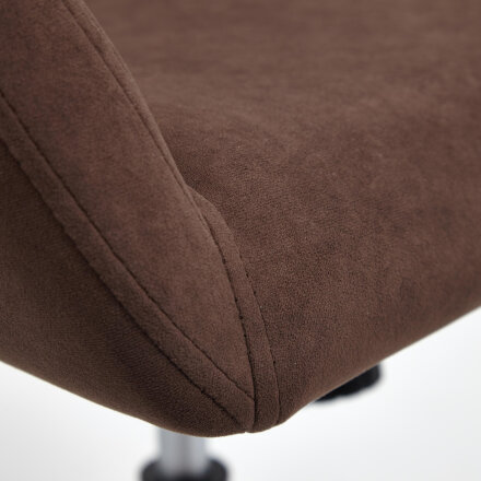 Кресло ТС 66х54х95 см флок хром коричневый в Казани 