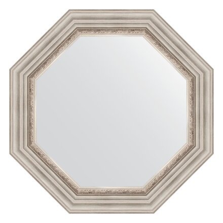Зеркало в багетной раме Evoform римское серебро 88 мм 66,6х66,6 см в Казани 
