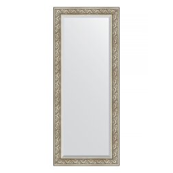 Зеркало напольное с фацетом в багетной раме Evoform барокко серебро 106 мм 85x205 см