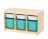 Ящик для хранения с контейнерами TROFAST 3М/3Б белый/бирюзовый Икеа в Казани 