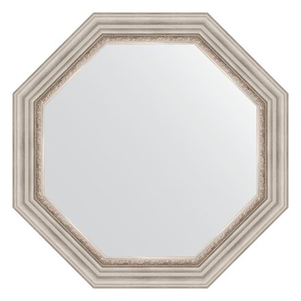 Зеркало в багетной раме Evoform римское серебро 88 мм 76,6х76,6 см в Казани 