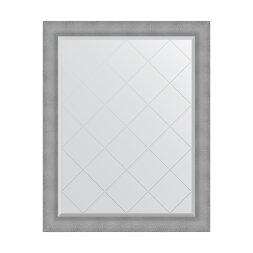 Зеркало с гравировкой в багетной раме Evoform серебряная кольчуга 88 мм 97x122 см