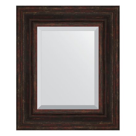 Зеркало с фацетом в багетной раме Evoform темный прованс 99 мм 49х59 см в Казани 