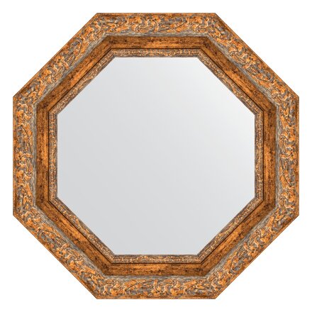 Зеркало в багетной раме Evoform виньетка античная бронза 85 мм 55,4х55,4 см в Казани 