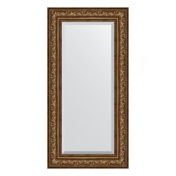 Зеркало с фацетом в багетной раме Evoform виньетка состаренная бронза 109 мм 60х120 см