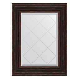 Зеркало с гравировкой в багетной раме Evoform темный прованс 99 мм 59x76 см