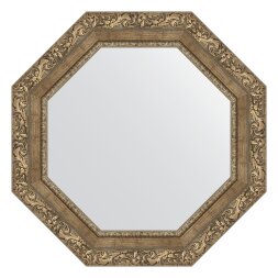 Зеркало в багетной раме Evoform виньетка античная латунь 85 мм 60x60 см