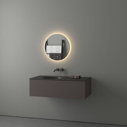 Зеркало Evoform с LED-подсветкой 12 W Ø50 см Сенсорный выключатель Теплый белый свет в Казани 