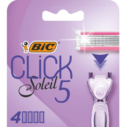 Кассеты сменные для бритья BIC Click Soleil 5 лезвий, женские, 4 шт в Казани 