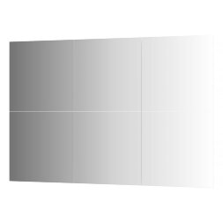 Зеркальная плитка Evoform с фацетом 10 mm - комплект 6 шт квадрат 50х50 см; серебро