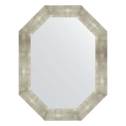 Зеркало в багетной раме Evoform алюминий 90 мм 66x86 см в Казани 
