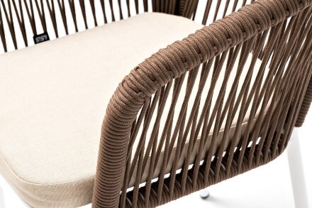 Плетеный стул из роупа Марсель бежево-коричневый в Казани 