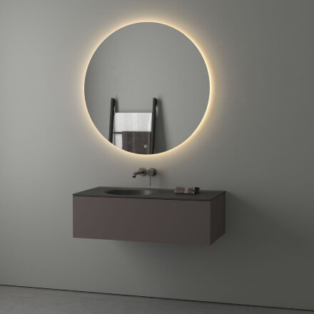 Зеркало Evoform с LED-подсветкой 27 W Ø100 см Сенсорный выключатель Теплый белый свет в Казани 