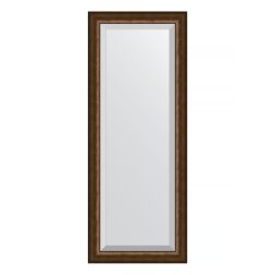 Зеркало с фацетом в багетной раме Evoform состаренная бронза 66 мм 52х132 см