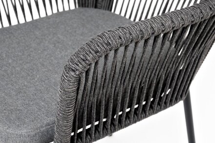 Плетеный стул Лион из роупа темно-серый в Казани 