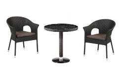 Кофейный комплект плетеной мебели T601/Y79A-W53 Brown (2+1)