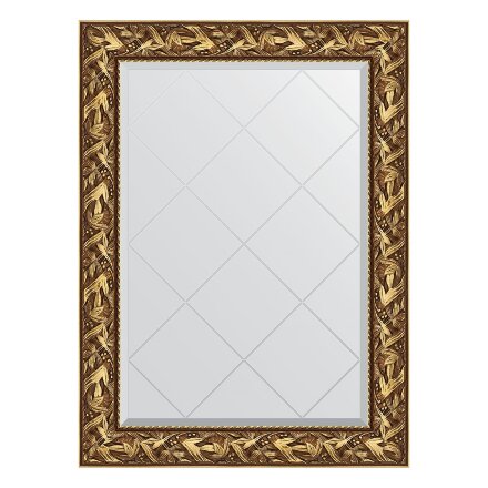 Зеркало с гравировкой в багетной раме Evoform византия золото 99 мм 79x106 см в Казани 