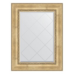 Зеркало с гравировкой в багетной раме Evoform состаренное серебро с орнаментом 120 мм 72x95 см