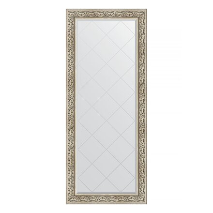 Зеркало напольное с гравировкой в багетной раме Evoform барокко серебро 106 мм 85x205 см в Казани 