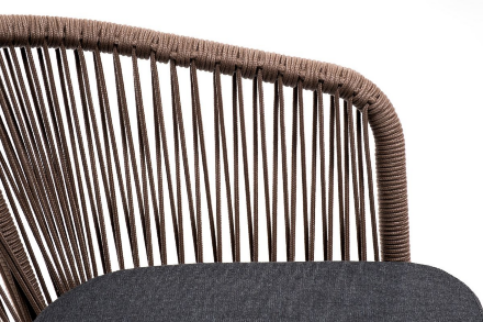 Плетеный стул из роупа Марсель коричневый в Казани 