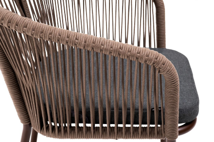 Плетеный стул из роупа Марсель коричневый в Казани 