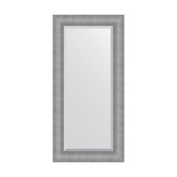 Зеркало с фацетом в багетной раме Evoform серебряная кольчуга 88 мм 57x117 см