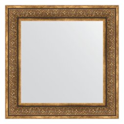 Зеркало в багетной раме Evoform вензель бронзовый 101 мм 73х73 см