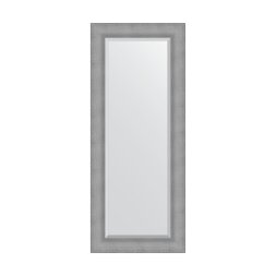 Зеркало с фацетом в багетной раме Evoform серебряная кольчуга 88 мм 57x137 см