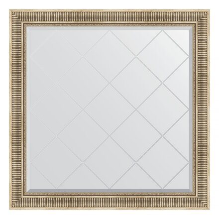 Зеркало с гравировкой в багетной раме Evoform серебряный акведук 93 мм 107x107 см в Казани 