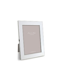 Enamel Wide White &amp; Silver Рамка для фото 10x15