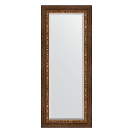 Зеркало с фацетом в багетной раме Evoform римская бронза 88 мм 56х136 см в Казани 