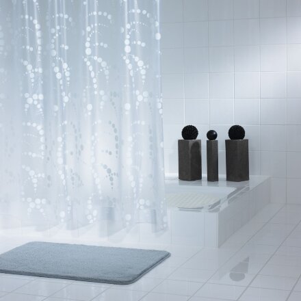 Штора для ванных комнат Dots белый 180*200 Ridder в Казани 