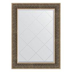 Зеркало с гравировкой в багетной раме Evoform вензель серебряный 101 мм 79x106 см