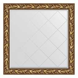 Зеркало с гравировкой в багетной раме Evoform византия золото 99 мм 109x109 см