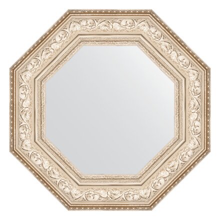 Зеркало в багетной раме Evoform виньетка серебро 109 мм 60,6х60,6 см в Казани 