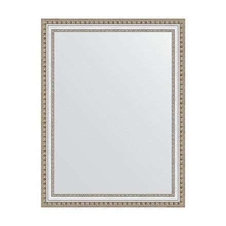 Зеркало в багетной раме Evoform золотые бусы на серебре 60 мм 65х85 см в Казани 