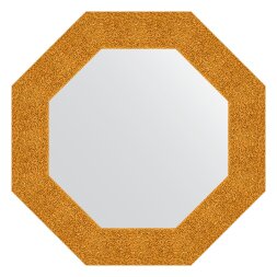 Зеркало в багетной раме Evoform чеканка золотая 90 мм 61x61 см