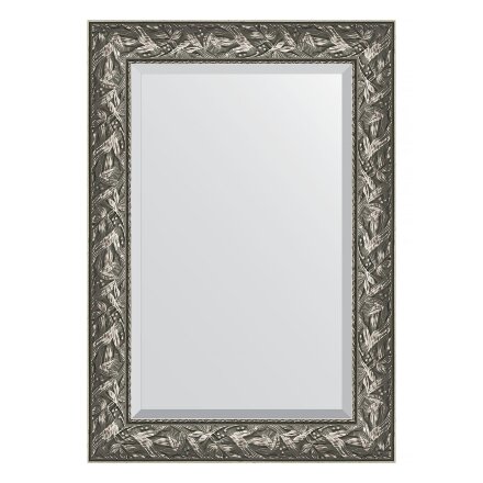 Зеркало с фацетом в багетной раме Evoform византия серебро 99 мм 69х99 см в Казани 