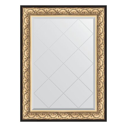 Зеркало с гравировкой в багетной раме Evoform барокко золото 106 мм 80x107 см в Казани 