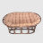 Кресло-мамасан Rattan Grand NIdo Brown с подушкой 175х110х94 см в Казани 